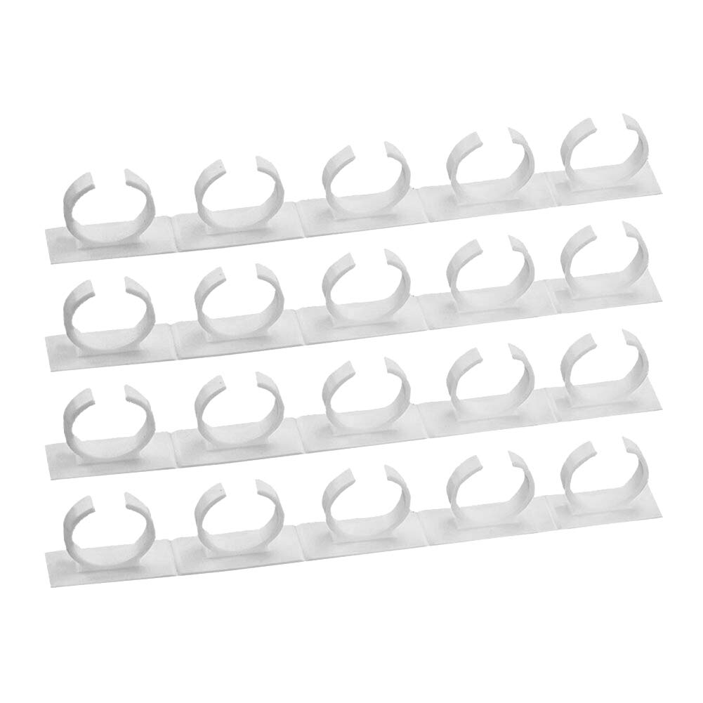 VALINK Spice Gripper Clip Set - 4 Pack with 20 Clips, White Kitchen Spice Jar Organizer Rack for Cabinet Door or Wall Mount, Perfect for Storing Seasoning Jars & Keeping Countertops Clutter-Free - Ideal for Small Kitchens & Pantry Organization