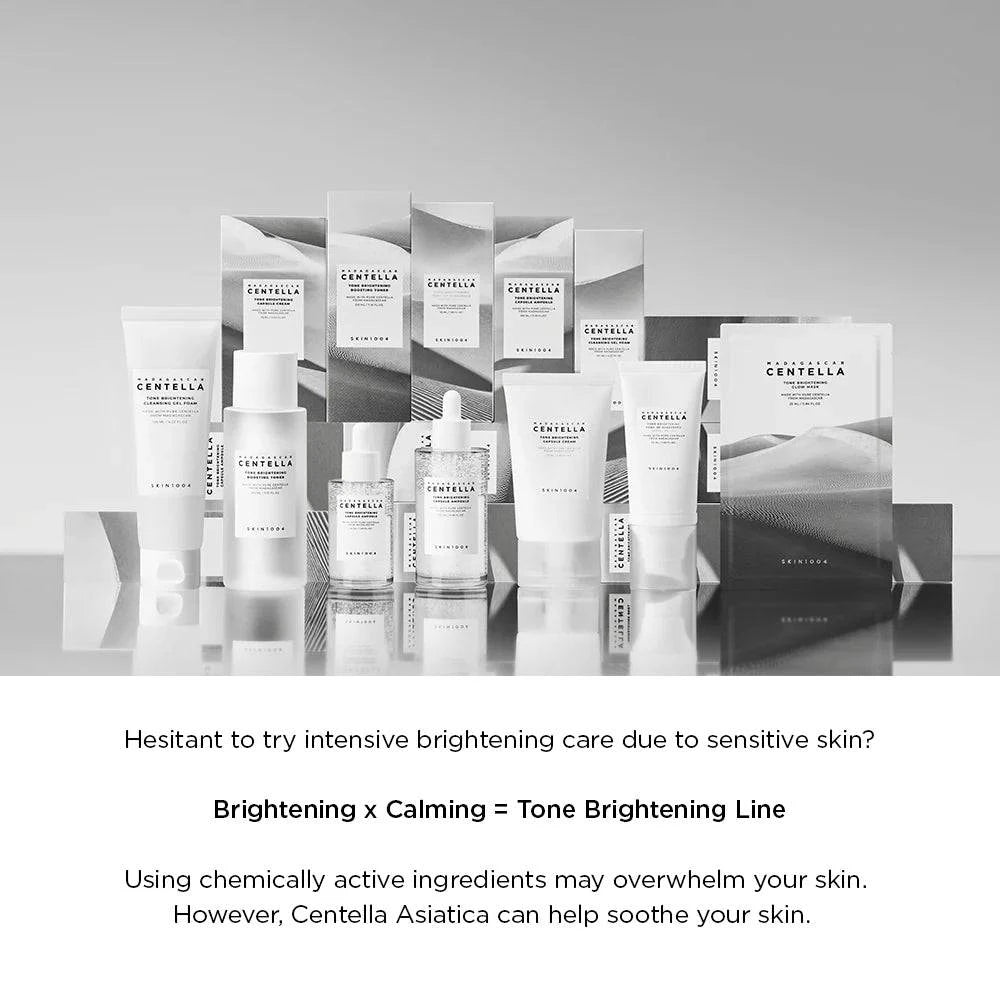 SKIN1004 Madagascar Centella Tone Brightening Glow Mask 25mL (1 Pack) - Brightening & Hydrating Face Mask for Dull Skin, Dark Spots & Uneven Tone - Perfect for Night Routine & Self-Care Days