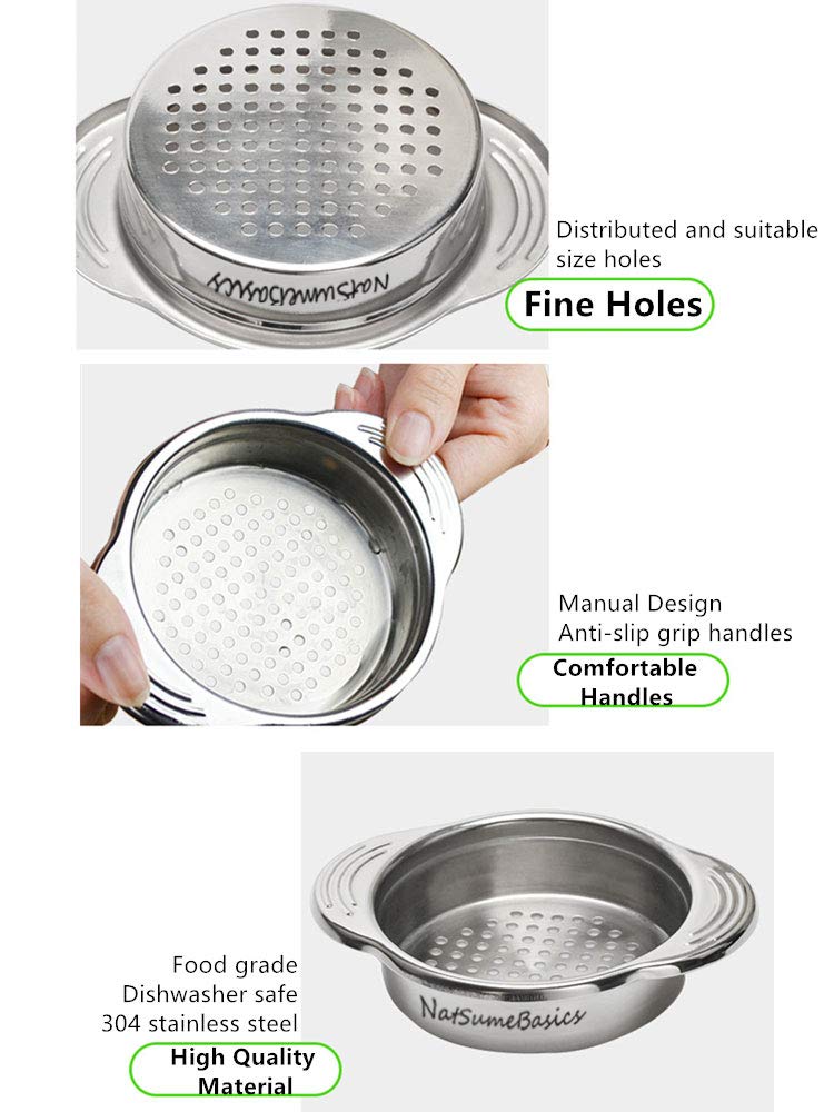 Premium Stainless Steel Tuna Strainer & Colander - Oil Drainer for Tuna, Vegetables, Beans - Dishwasher Safe Kitchen Tool for Easy Food Prep & Healthy Cooking