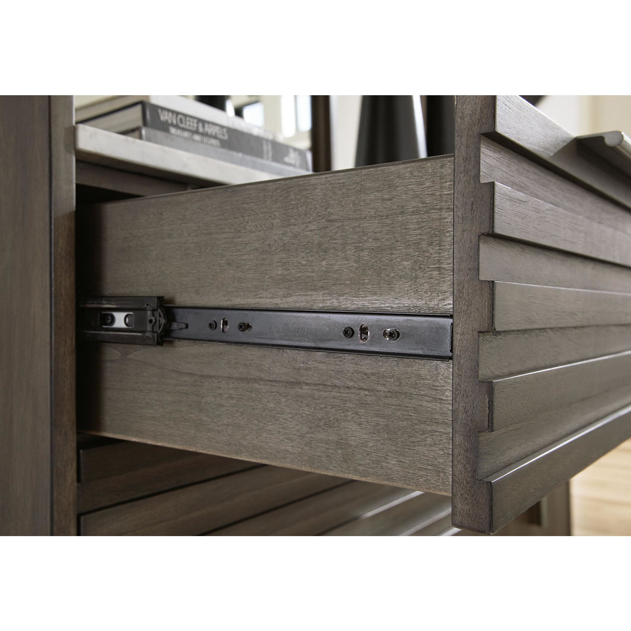 Arkenton Nightstand with Storage - Grayish Brown & White Finish - Perfect for Bedroom, Living Room, or Office
