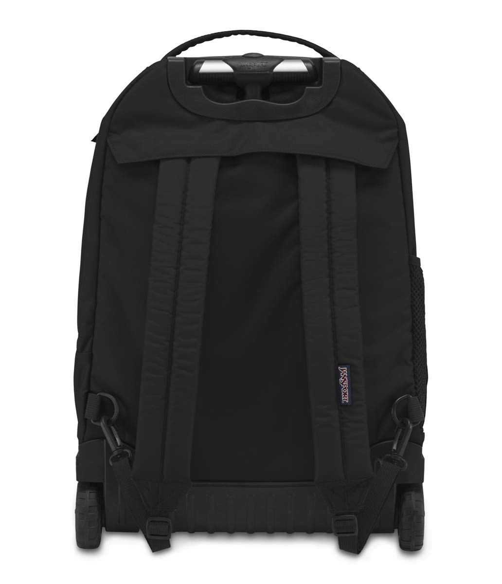 JanSport Driver 8 Wheeled Rolling Backpack - Black Travel Laptop Backpack with 15-Inch Sleeve, Durable Carry-On Bag for School, College, Business Trips & Airplane Travel