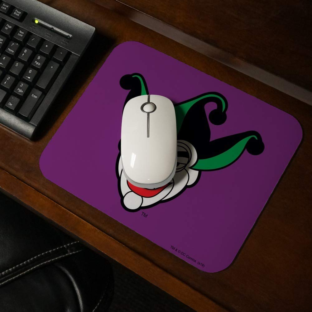 Batman Joker Symbol Low Profile Thin Gaming Mouse Pad - Non-Slip Rubber Base for PC, Laptop & Office Use - Perfect for Gamers & Professionals