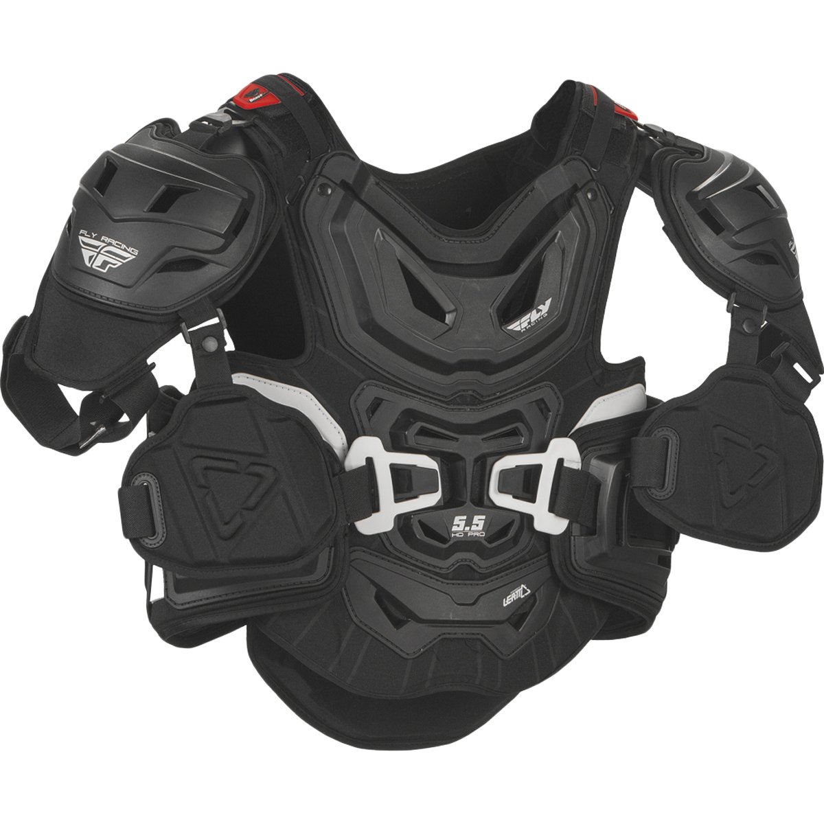 Fly Racing 5.5 Had Pro Junior Chest Protector - Black, Large - Youth Motocross & ATV Body Armor for Off-Road Racing Protection