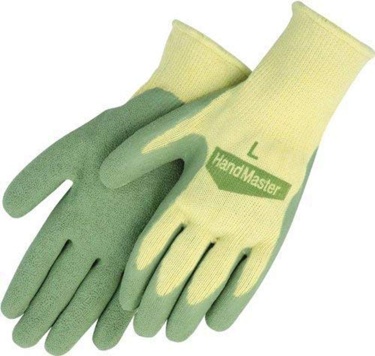 MAGID G316TL-48 Bulk Gardening Gloves - 48 Pairs, Breathable & Durable, Cream & Green Color - Perfect for Landscaping, Planting, and Outdoor Work