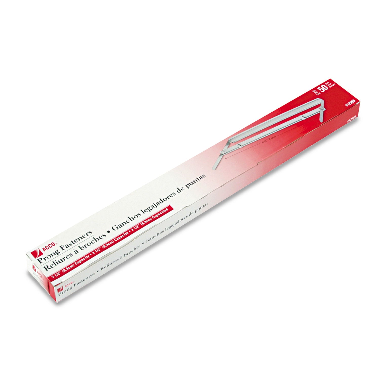 ACCO Standard Two-Piece Two-Prong Paper Fastener Sets - 3.5