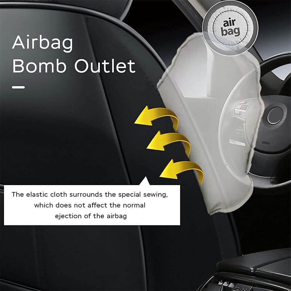 Premium PU Leather Front & Rear Seat Covers with Headrest Backrest Cushions for Volvo XC40 2018-2021 - Comfortable, Stylish Black Car Seat Protectors for Daily Commute & Road Trips