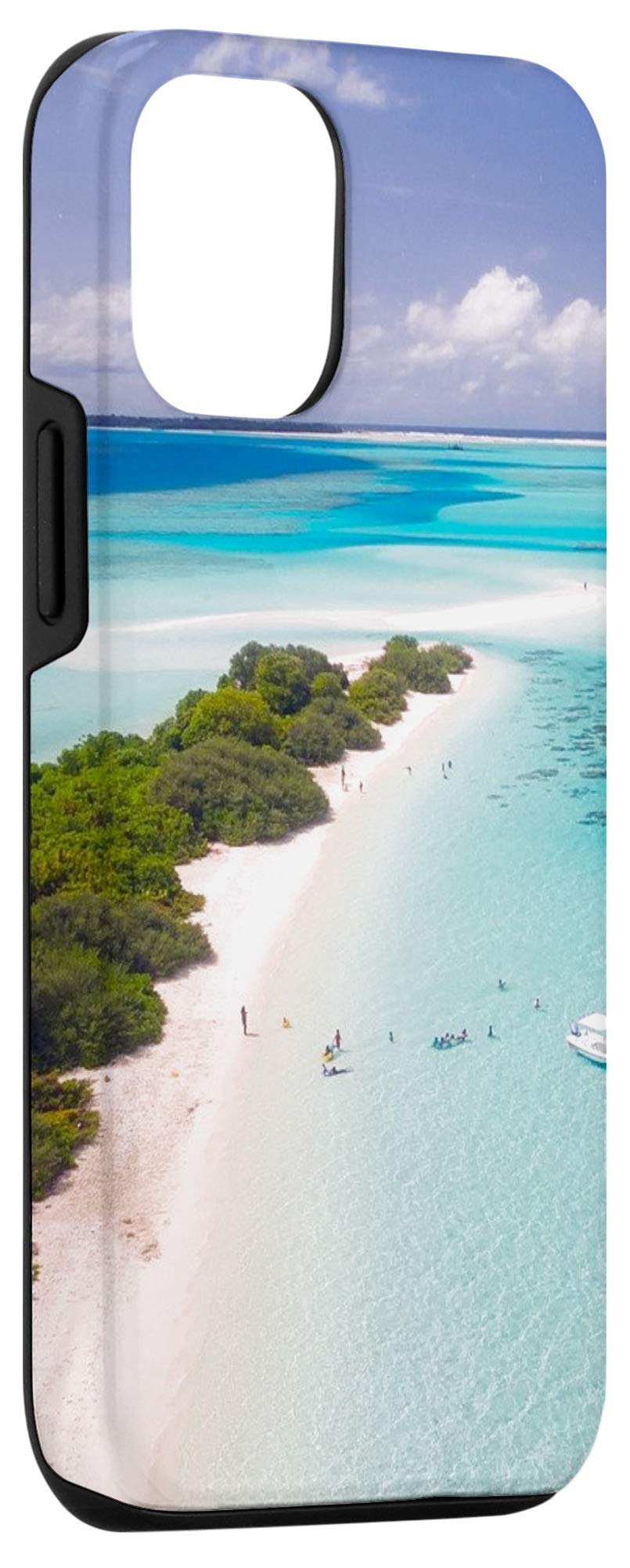 iPhone 12/12 Pro Case - Tropical Beach Design with Blue Ocean & Sky - Perfect Gift for Sea Lovers - Waterproof & Shockproof Protection for Travel, Vacation & Beach Days
