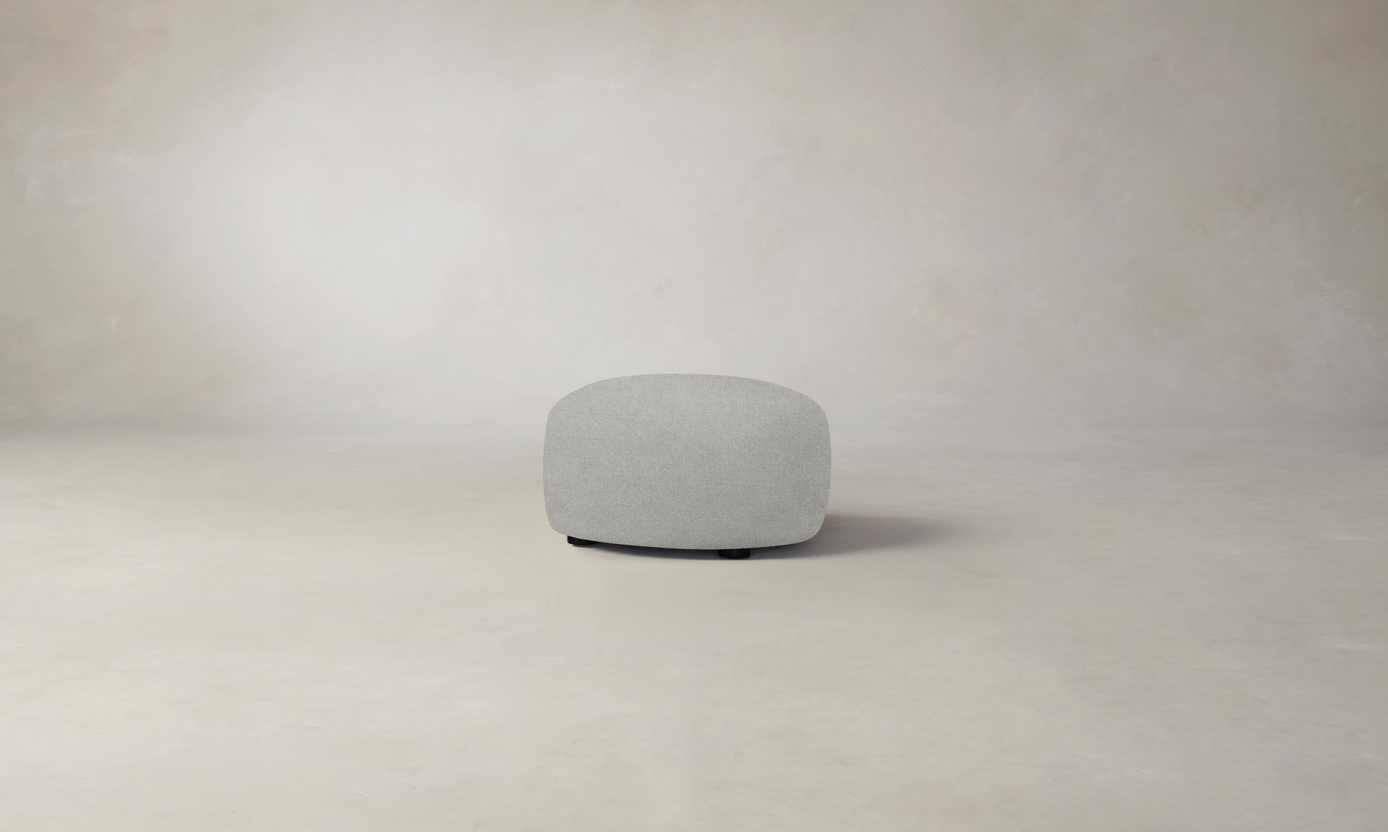 Premium Chelsea Ottoman with Merino Upholstery in Heather Grey - Perfect for Living Rooms, Bedrooms & Home Offices