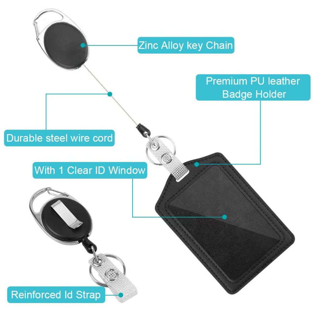 1 Set Durable ID Badge Holder with Can Buckle - Secure Work Access Card Holder for Employees, Students & Professionals | Perfect for Office, School, Campus & Events