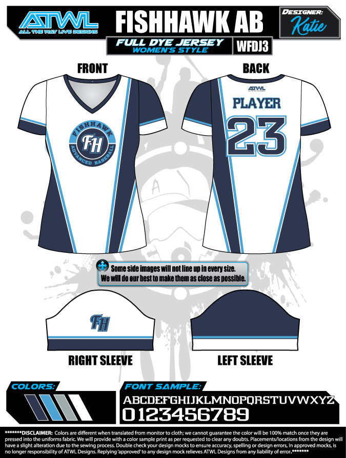 Fishhawk Advanced Baseball Jersey for Women - High-Performance Breathable Fabric for Softball & Training - Perfect for Games, Practice & Team Uniforms