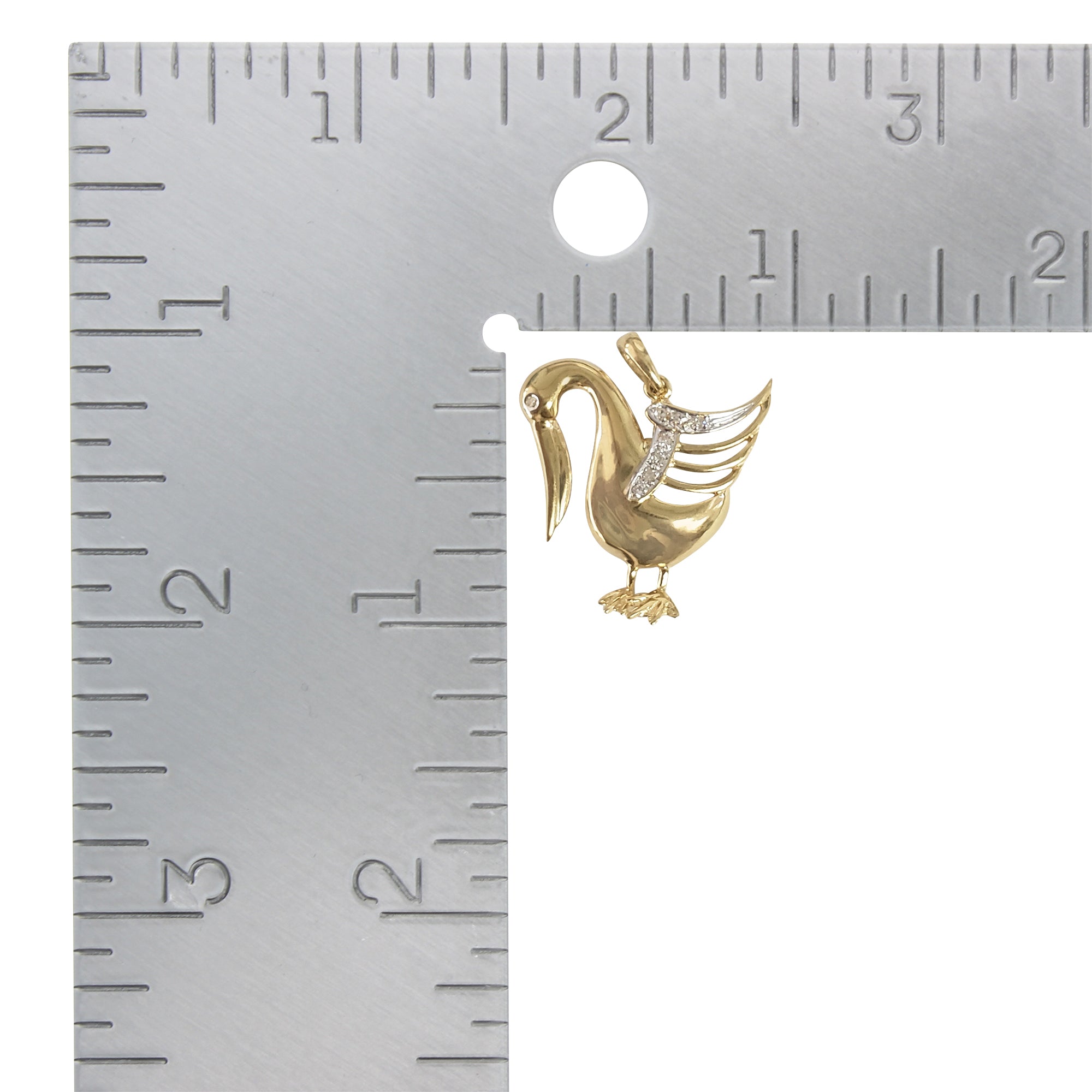 14K Yellow Gold Diamond Swan Necklace - Elegant Jewelry Gift for Women, Perfect for Weddings, Anniversaries & Special Occasions
