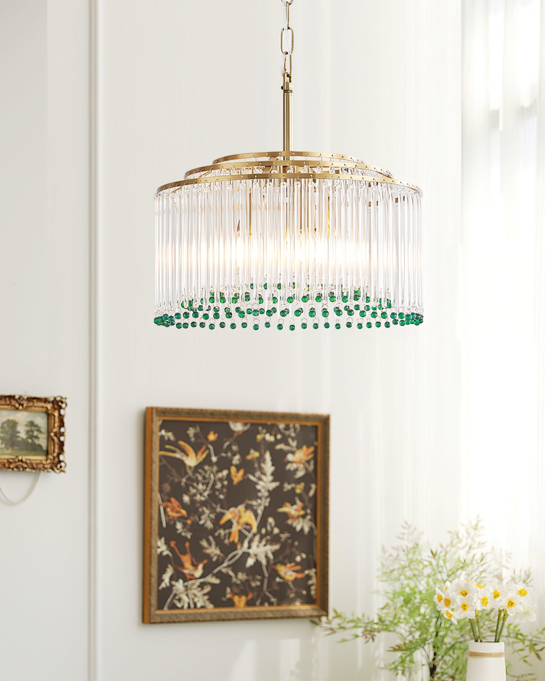 Elegant Casandra Crystal Chandelier - Modern Ceiling Light Fixture for Dining Room, Bedroom & Living Room Decor | Energy Efficient LED Lighting | Perfect for Home, Hotel & Wedding Venue Decoration