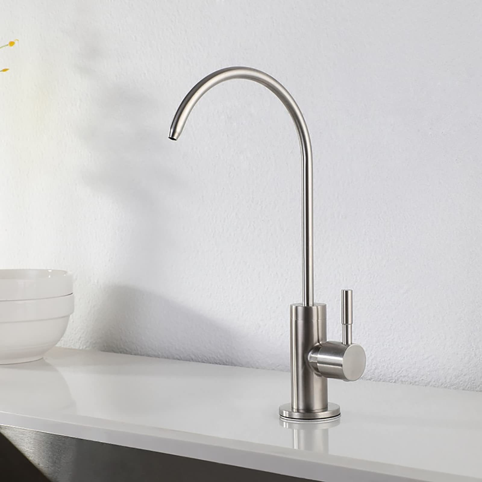 Lead-Free 304 Stainless Steel Water Filter Faucet for Kitchen Sink - Fits RO Systems