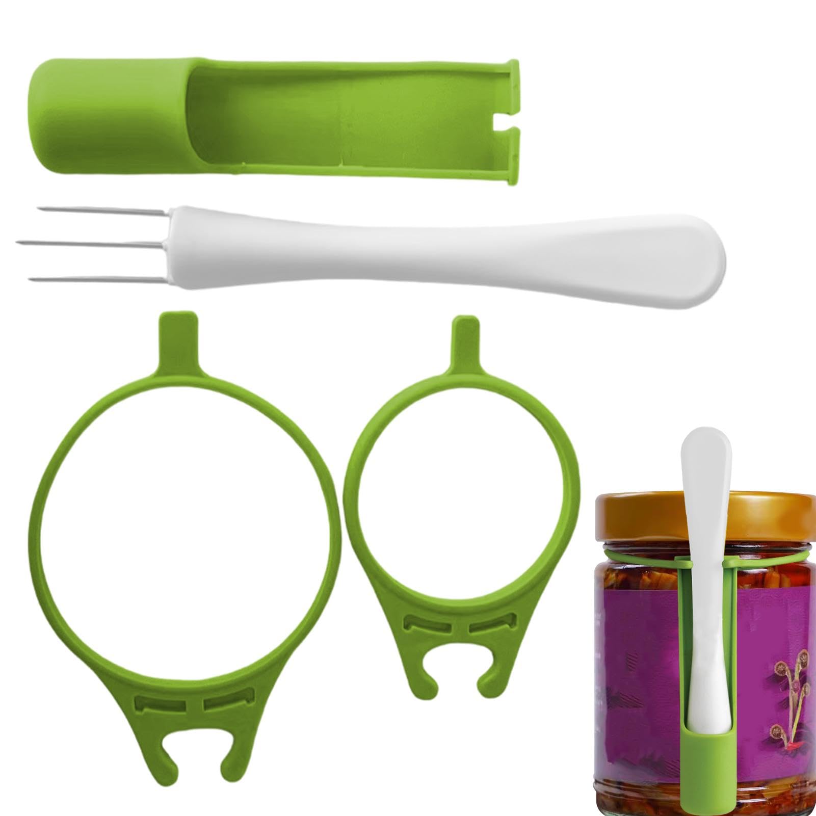 Best Pickle Fork Set - Stainless Steel Pickle Grabber Tool with Long Handle for Jars - Perfect for Pickles, Olives, and Cocktail Garnishes - Ideal for Kitchen, BBQ, and Party Snacking