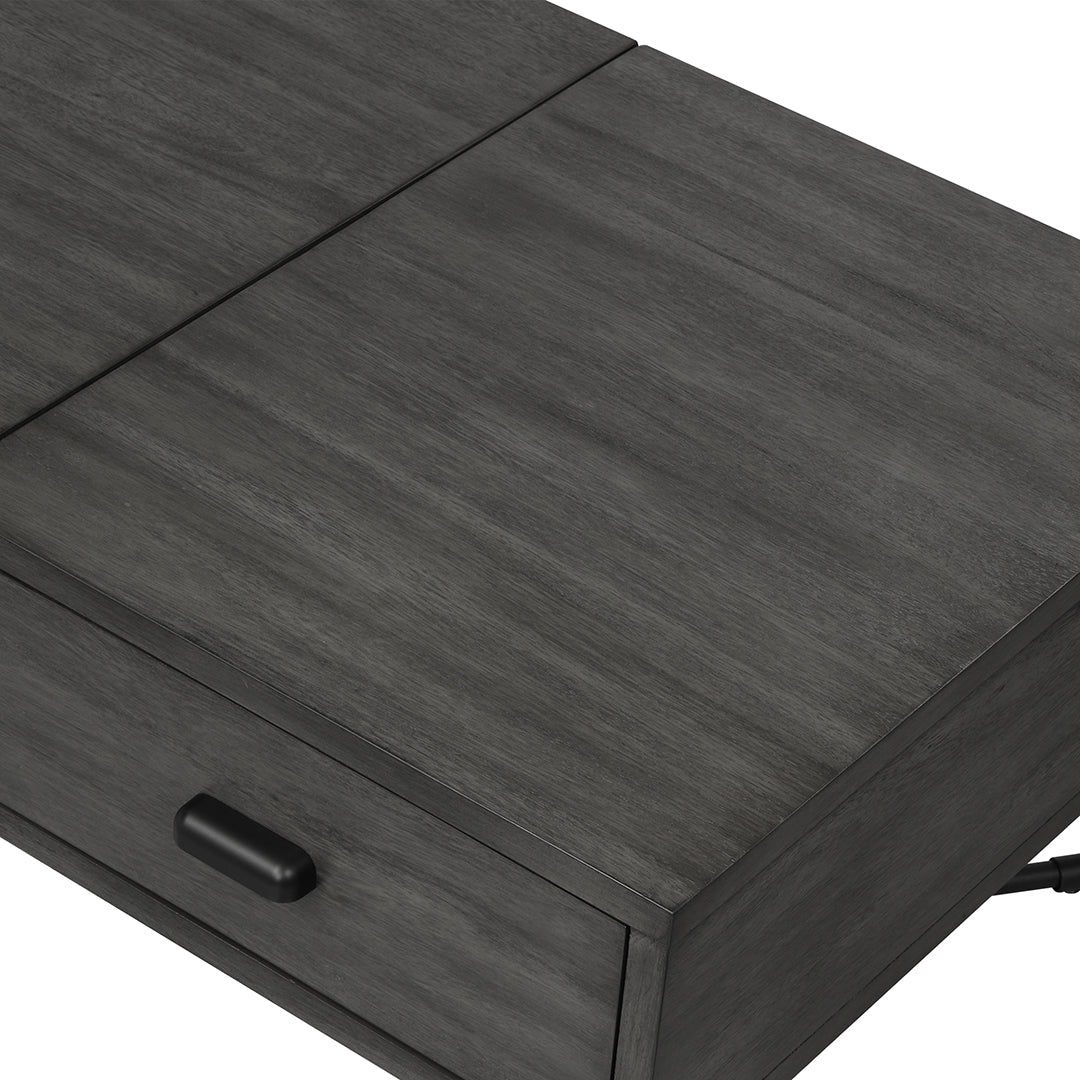 Raina Lift Top Coffee Table with Storage - Modern Convertible Ottoman for Living Room, Bedroom & Small Spaces - Perfect for Remote Work, Snacking & Extra Seating