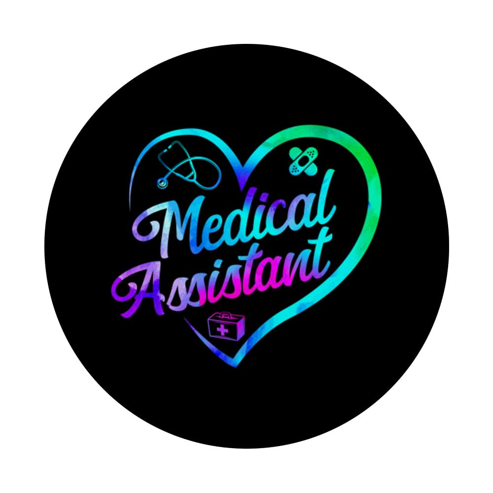 Certified Medical Assistant (CMA) Watercolor Heart PopSockets Adhesive PopGrip - Perfect for Phones, Tablets & Medical ID Badges | Gift for Nurses & Healthcare Workers