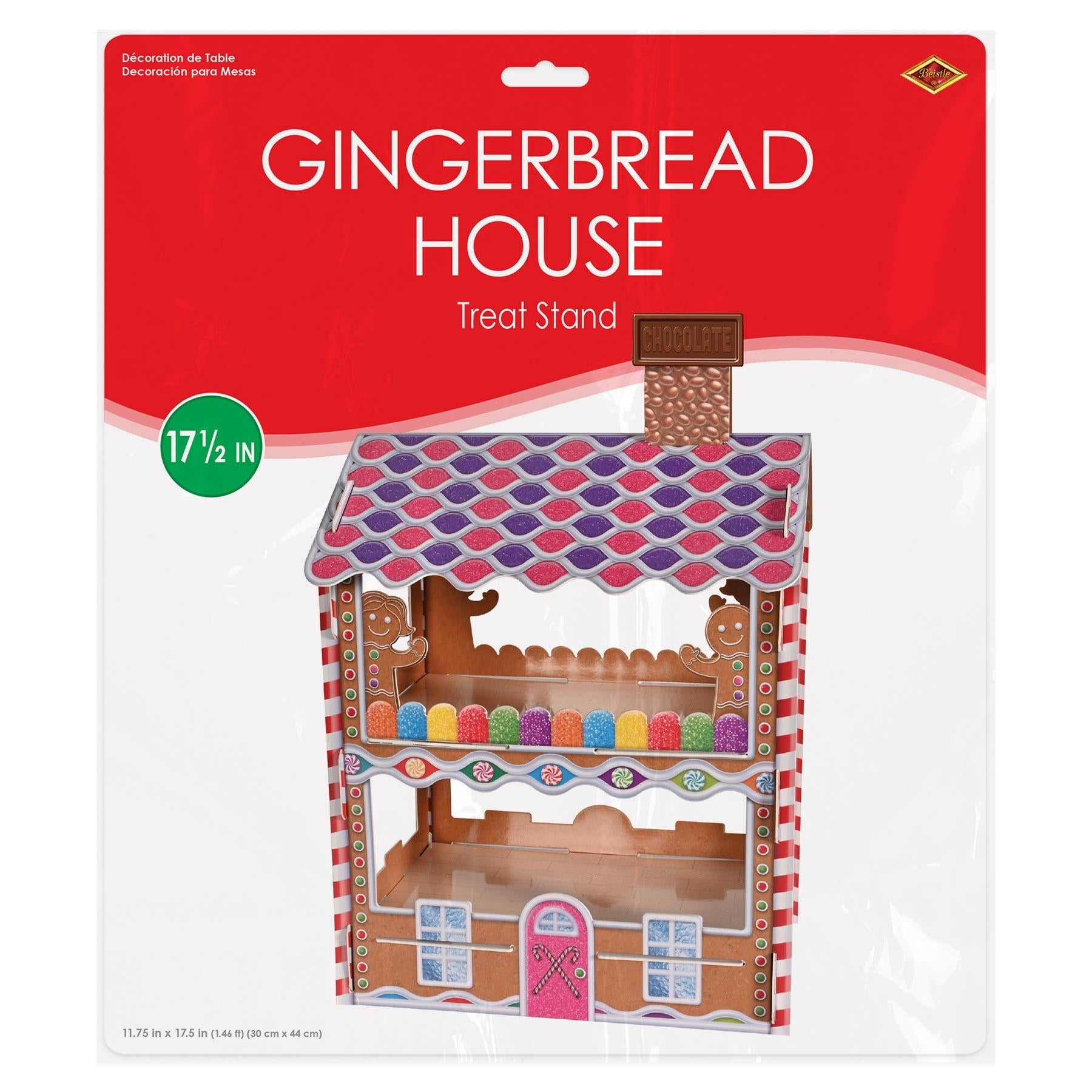 12 Pack Gingerbread House Treat Stands for Christmas Party Decorations - Perfect for Holiday Dessert Displays, Cookie Trays, and Candy Buffets