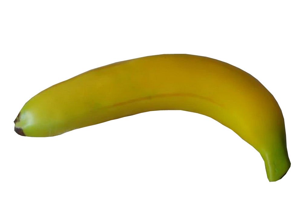 Panda Legends Set of 4 Realistic Artificial Fruit Decorations - 7.8 Inch Yellow Banana for Coffee Table Centerpiece, Kitchen Counter, Dining Table Decor | Faux Fruit Bowl Fillers, Home Staging Accessories