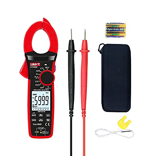 UNI-T UT206B UT207B UT208B Digital Clamp Meter - True RMS AC/DC Current Voltage Tester, Auto-Ranging Multimeter for Electrical Testing | Perfect for Electricians, HVAC Technicians & DIY Home Repairs