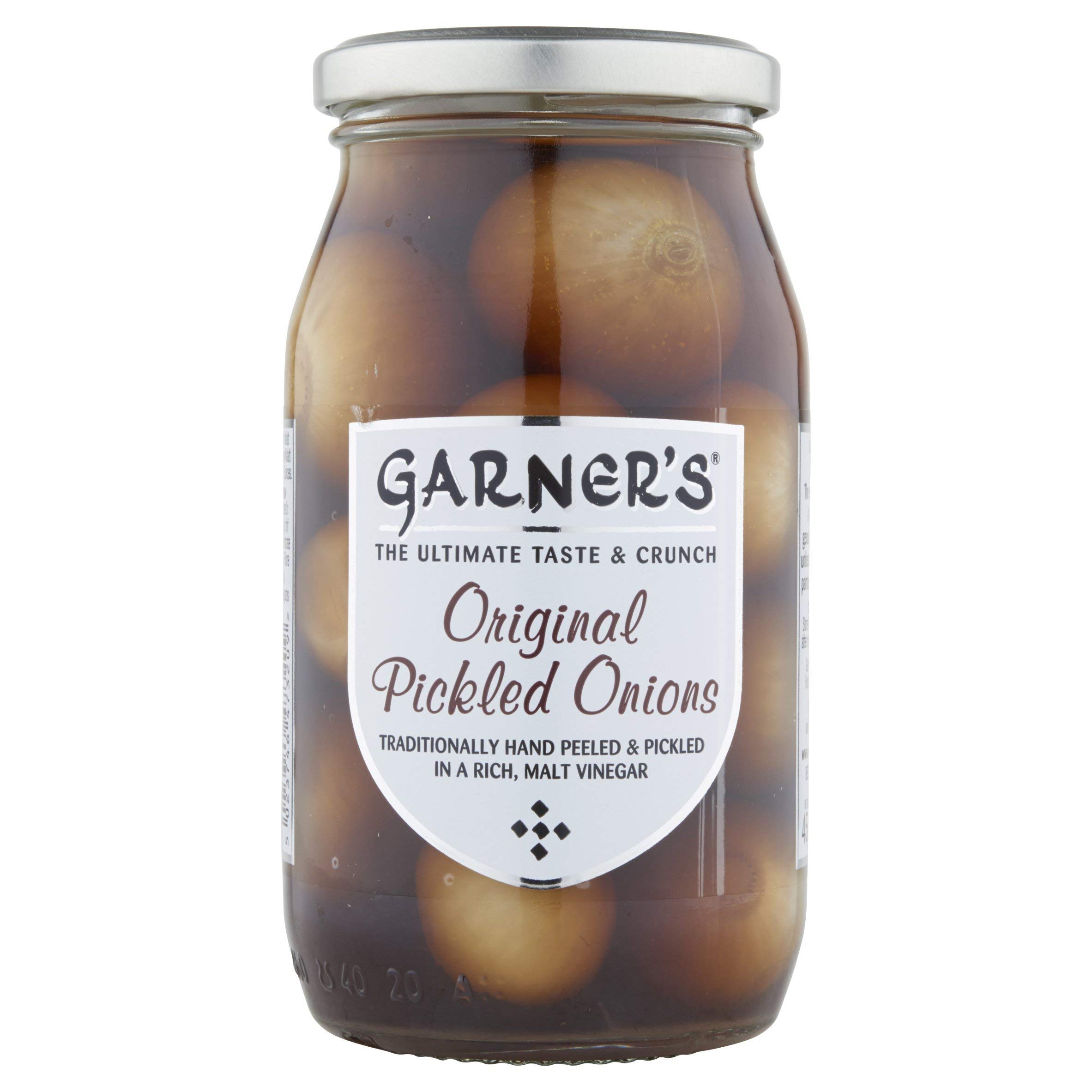 Garner's Pickled Onions 454g (16oz) - Crunchy Sweet & Tangy Cocktail Onions for Martinis, Salads & Charcuterie Boards - Premium Pickled Vegetables for Gifts & Gourmet Cooking