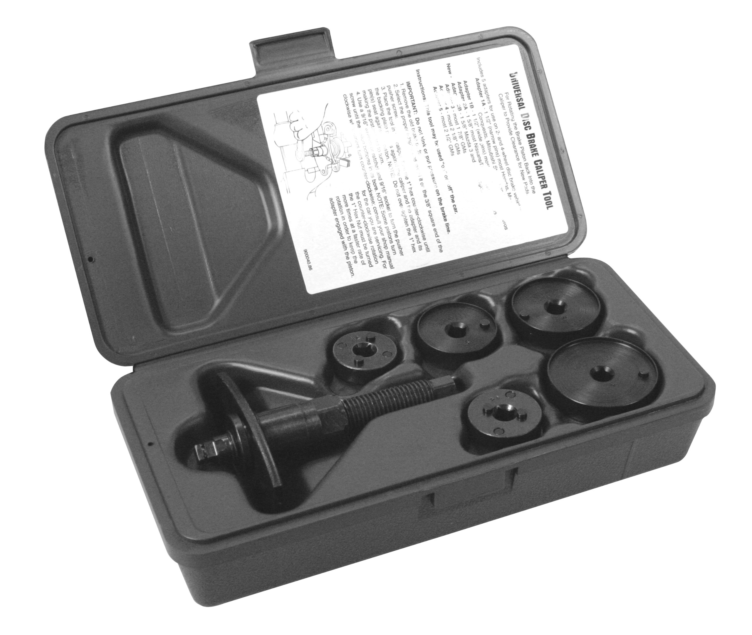 Lisle 25000 Rear Disc Brake Caliper Tool Kit - Professional Brake Caliper Compressor for Car & Truck Maintenance - Perfect for DIY Brake Pad Replacement & Brake Service