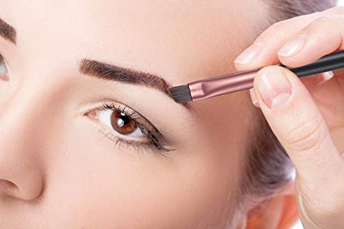 Professional KOOBA Angled Eyeliner & Kabuki Brush - Dual-Use Makeup Brush for Eyeshadow, Foundation & Contouring | Perfect for Travel, On-The-Go Touch Ups & Professional Makeup Kits