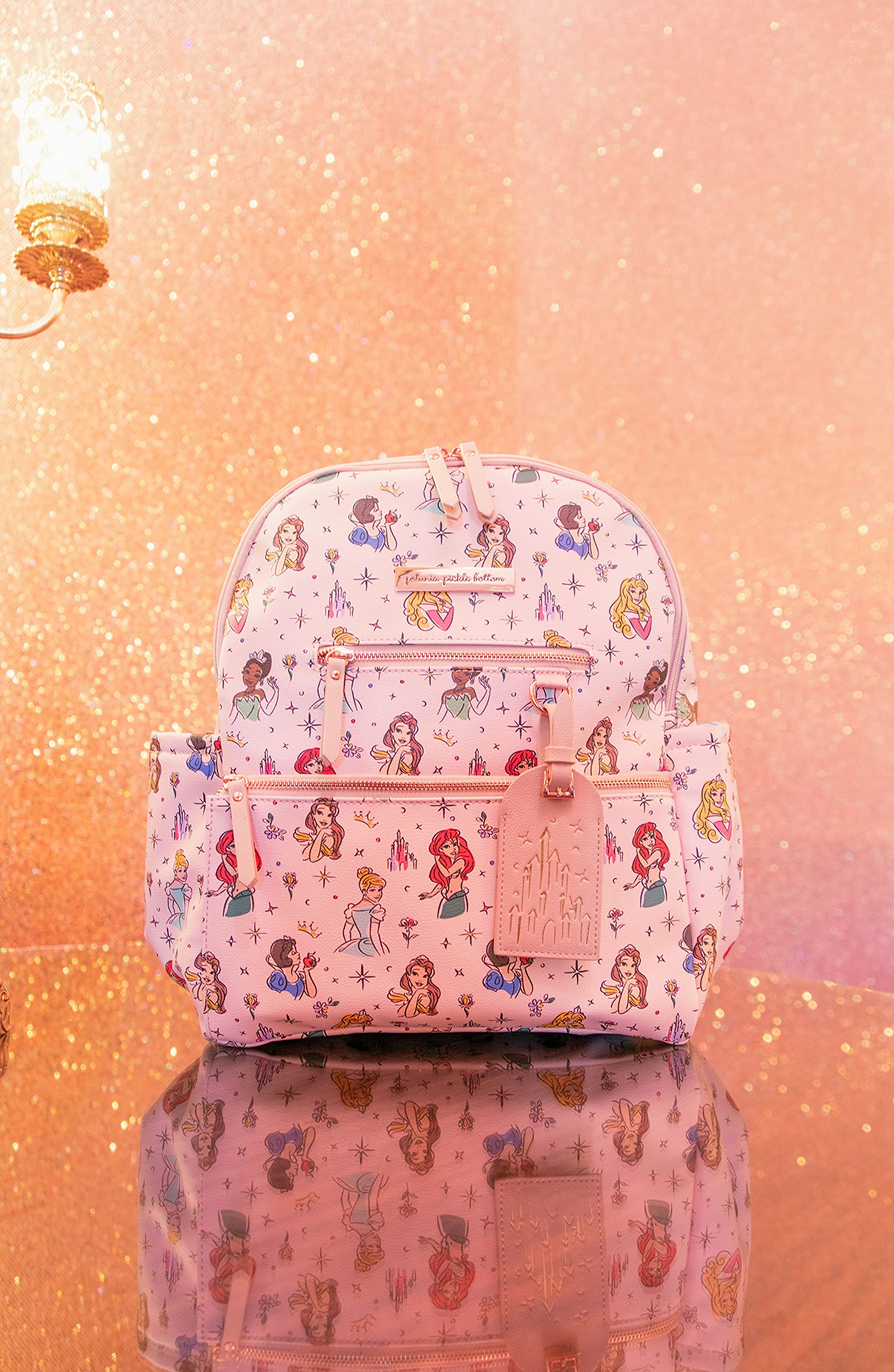Petunia Pickle Bottom Ace Backpack - Stylish & Spacious Diaper Bag for Moms & Dads | Waterproof Baby Changing Backpack with Multiple Pockets | Perfect for Travel, Daycare & Family Outings | Disney Princess Collection