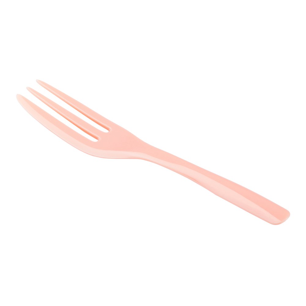 Restaurantware 4 Inch Cake Forks - 100-Pack Premium Knife-Edged Pastry Forks | Disposable Durable Coral Plastic Forks with Sharp Edge for Bakeries, Catering, Parties & Events | Perfect for Wedding Desserts, Birthday Cakes & Buffet Service