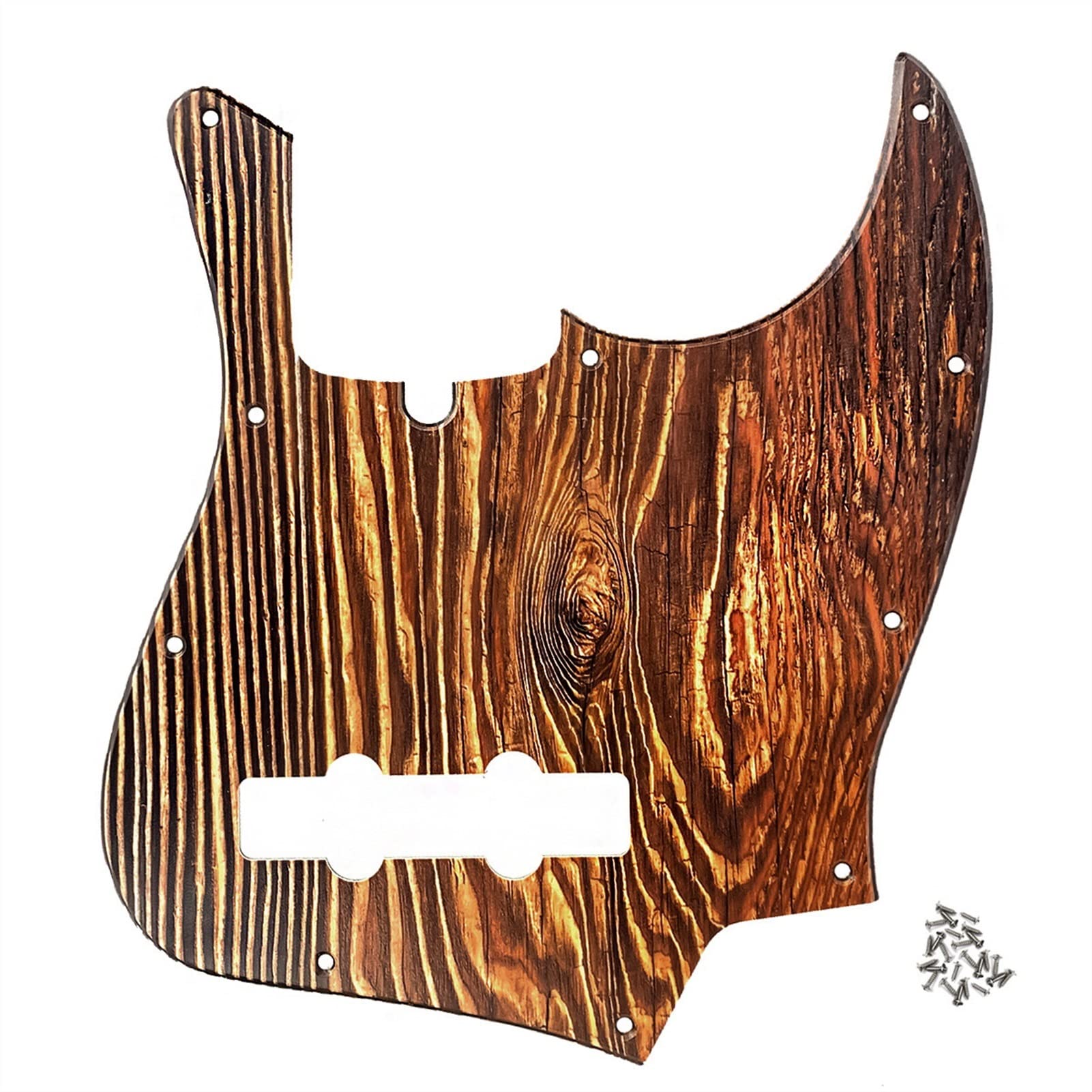 High-Quality 4-String Bass Guitar Pickguard Plate - JB Style Plastic Pick Guard with Screws for Bass Parts Replacement | Perfect for DIY Guitar Repair & Customization