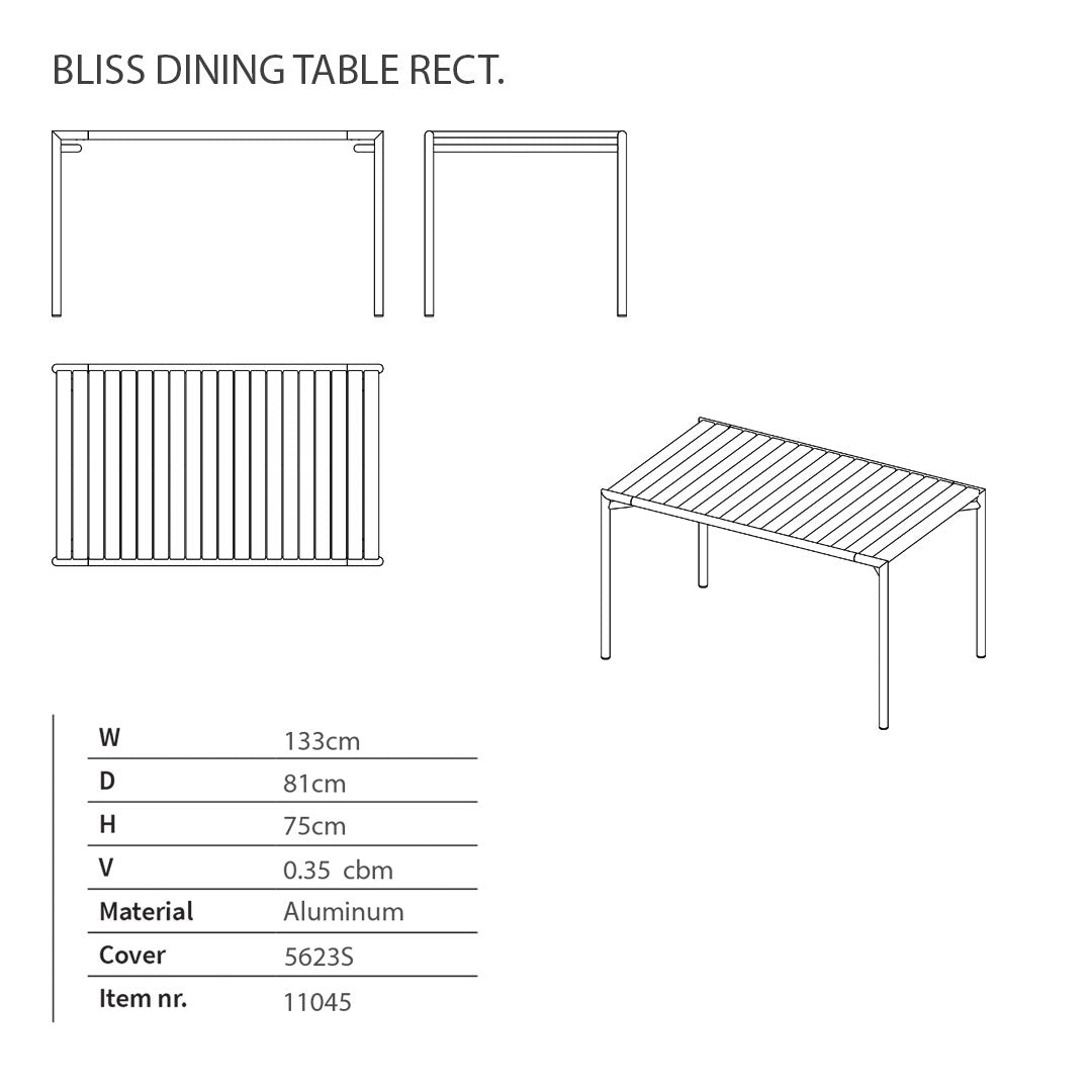 Bliss Rectangular Dining Table Set with 4 Side Chairs - Modern Kitchen & Dining Room Furniture for Family Gatherings & Dinner Parties