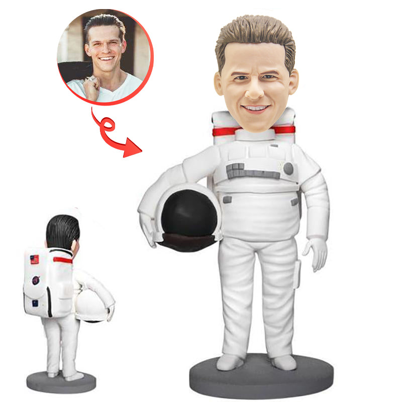 Custom Astronaut Bobblehead - Personalized Space Themed Nodding Figurine - Perfect for Gifts, Office Decor, and Space Enthusiasts