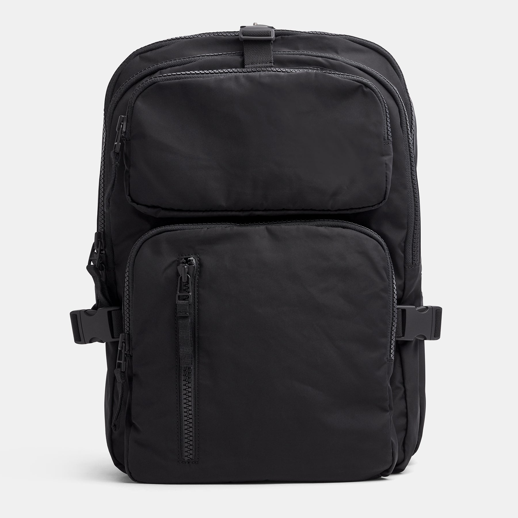 Sierra Nylon Utility Backpack - Durable Waterproof Hiking Backpack for Men & Women - Perfect for Outdoor Camping, Travel & Daily Commute - Black