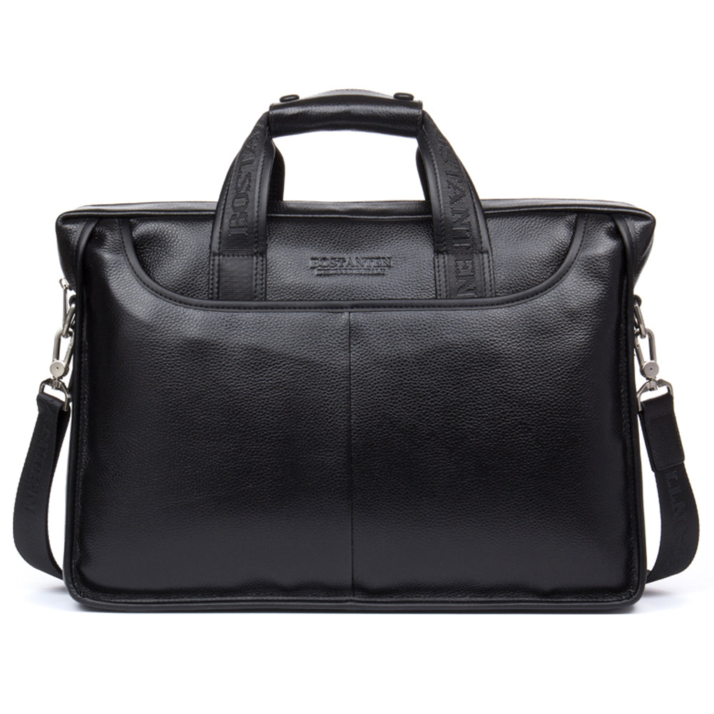 Premium Genuine Leather Messenger Bag for Men - Classic Business Briefcase with 14 Inch Laptop Compartment | Ideal for Office, Work, Travel & Daily Commute