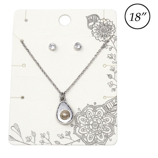Stylish Avocado Necklace Set for Women - Trendy Green Fruit Pendant Jewelry Gift for Her - Perfect for Casual Wear, Parties & Everyday Fashion Accessories