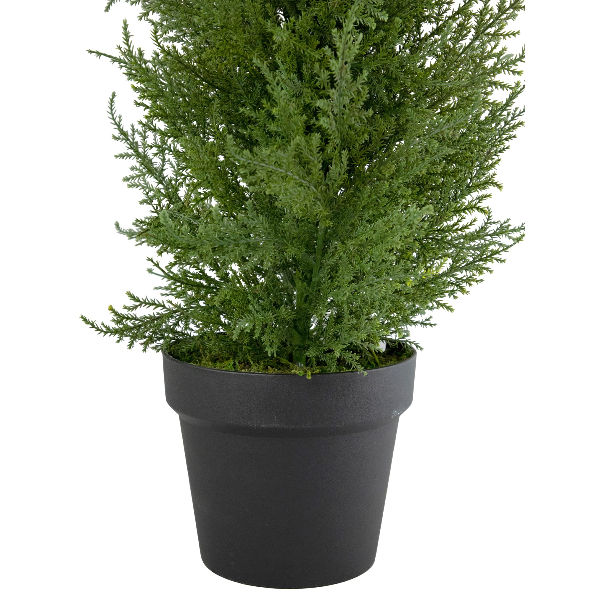 Northlight 3ft Artificial Cedar Pine Petite Arborvitae Tree in Round Pot - Unlit Green Faux Evergreen for Home Decor, Office, and Holiday Display