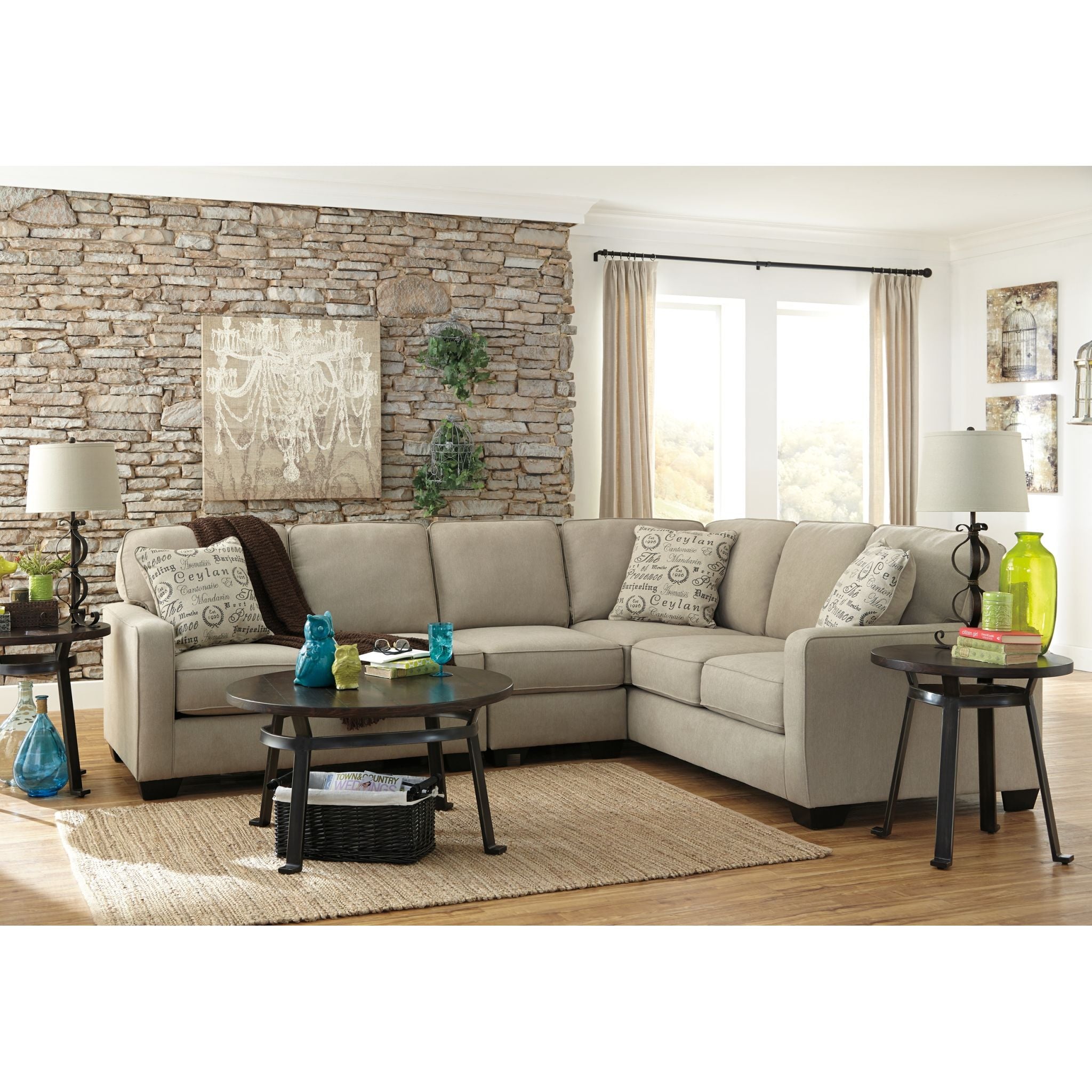 Alenya 3-Piece Sectional Sofa Set - Modern L-Shaped Couch with Chaise Lounge for Living Room, Apartment & Home Theater Comfortable Seating