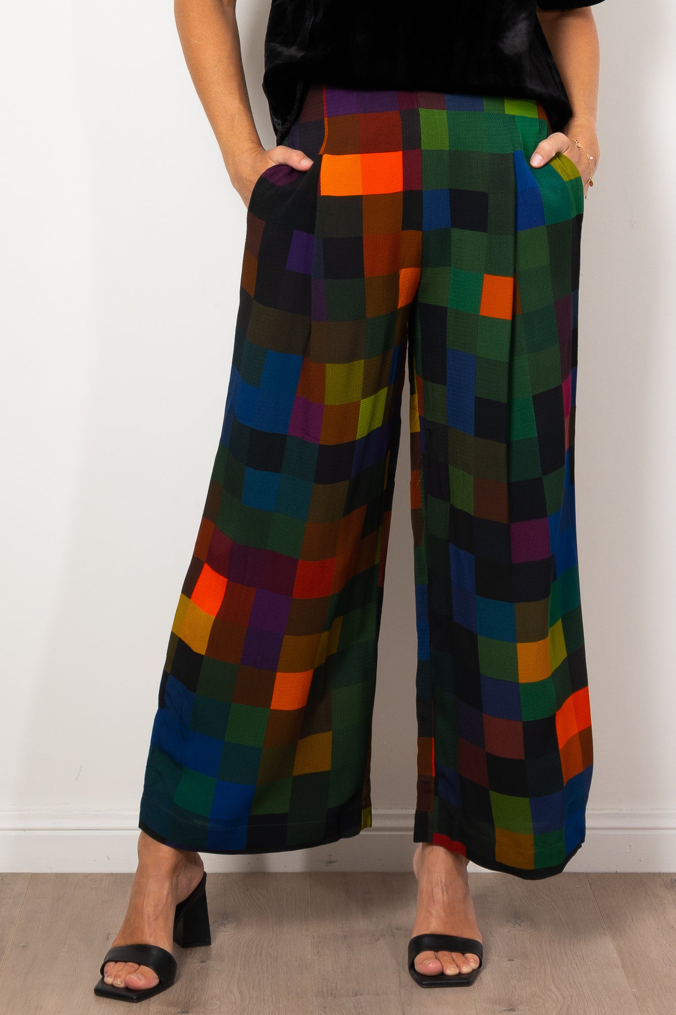 ELK Emmi Box Print Women's Pants - Stylish Casual Trousers for Everyday Wear, Work & Travel