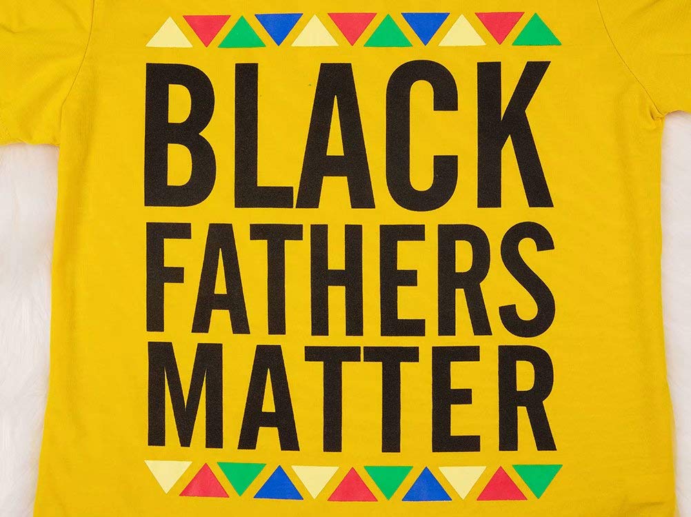 Women's 2-Piece Outfit - Black 'Fathers Matter' Short Sleeve T-Shirt with Bodycon Pants Set | Casual Tracksuit & Jumpsuit Alternative for Streetwear, Gym, or Lounge Wear