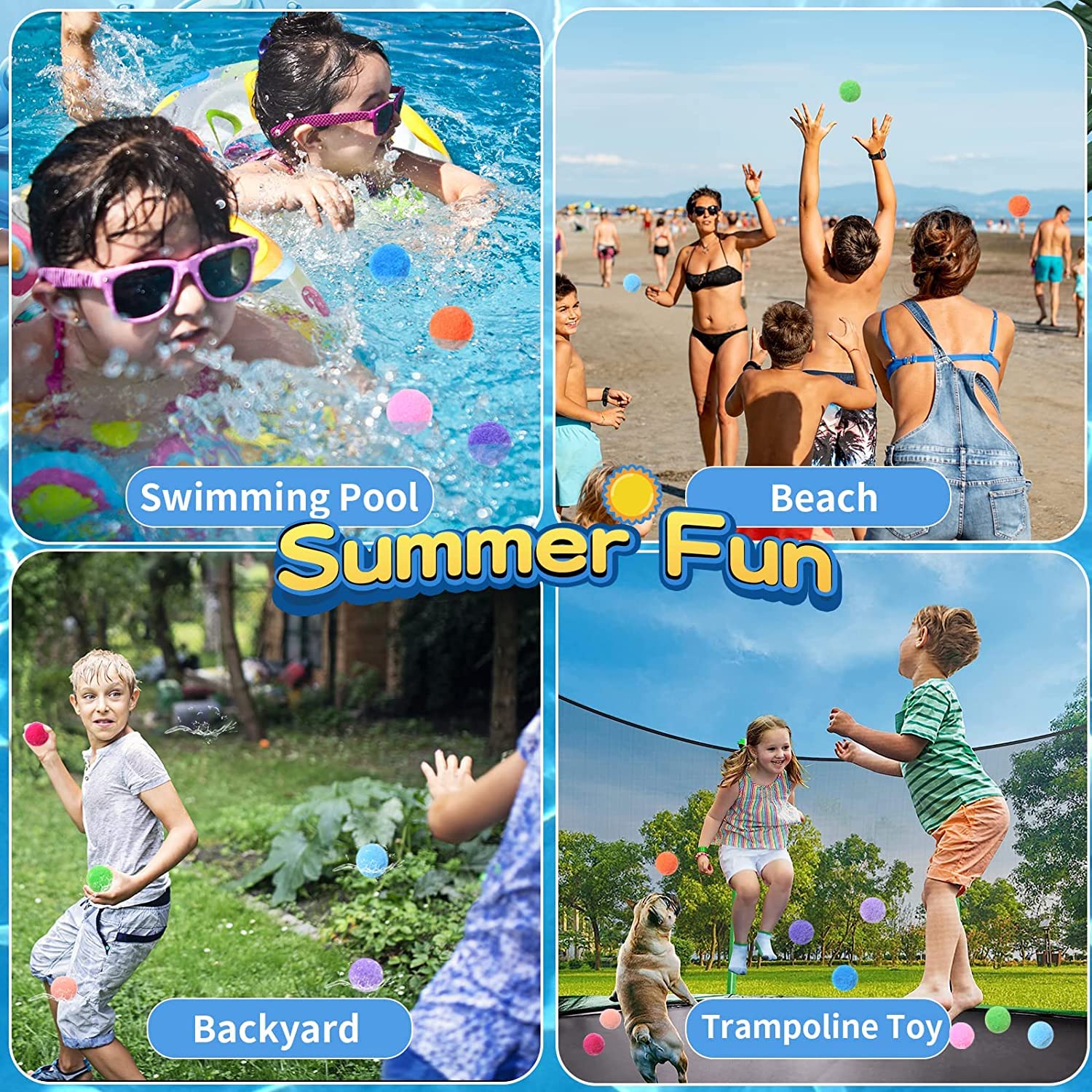 888 PCS Quick Fill Water Balloons for Summer Splash Fun - Fast Filling Water Party Game Toys for Kids & Adults - Outdoor Pool, Beach, Backyard Water Fight Games (888 Count)