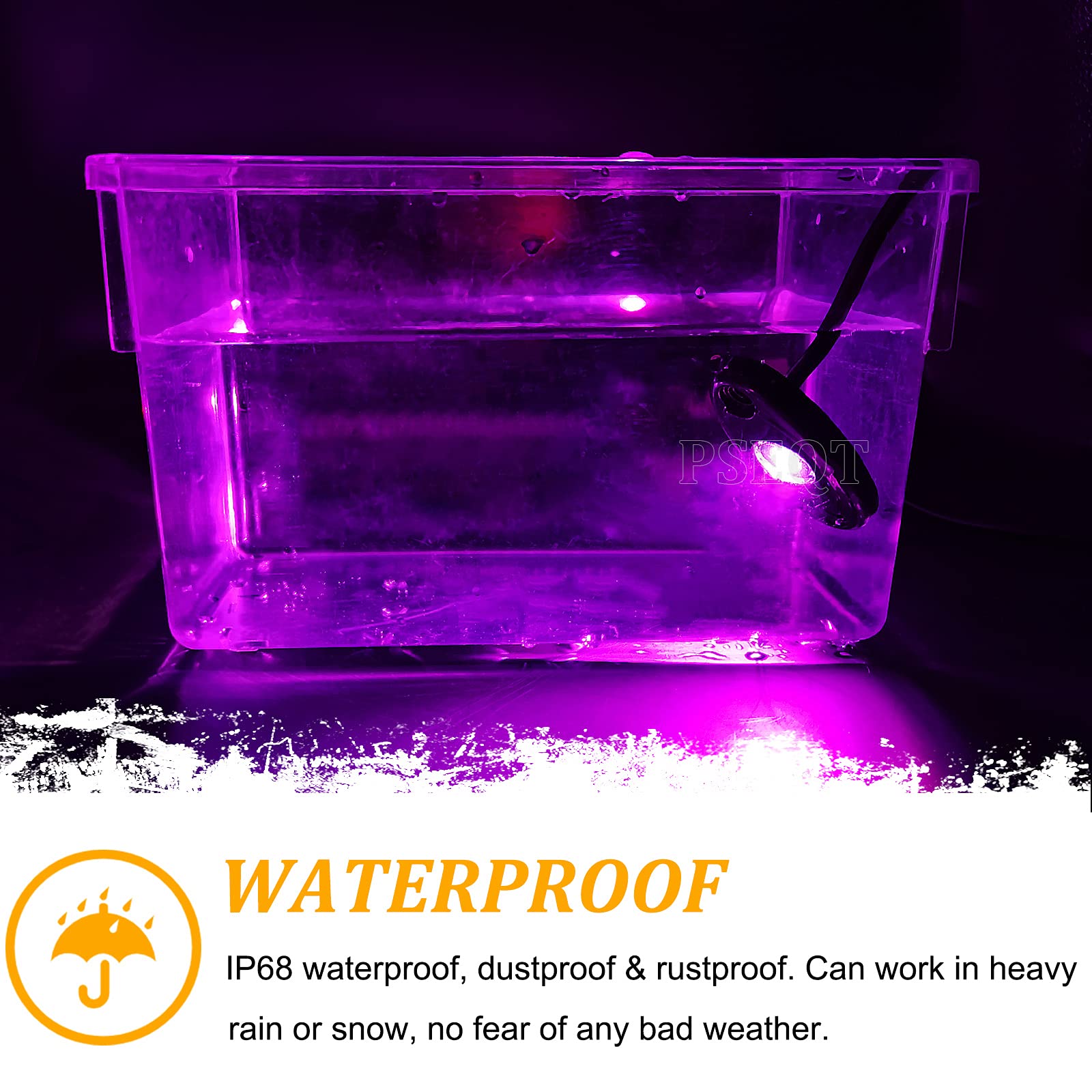 PSEQT 6 Pods LED Rock Lights - Waterproof Neon Underglow Lights for Cars, Trucks, ATV, UTV, SUV, Offroad, Boat | Underbody Glow Kit for Night Driving, Car Shows & Off-Road Adventures