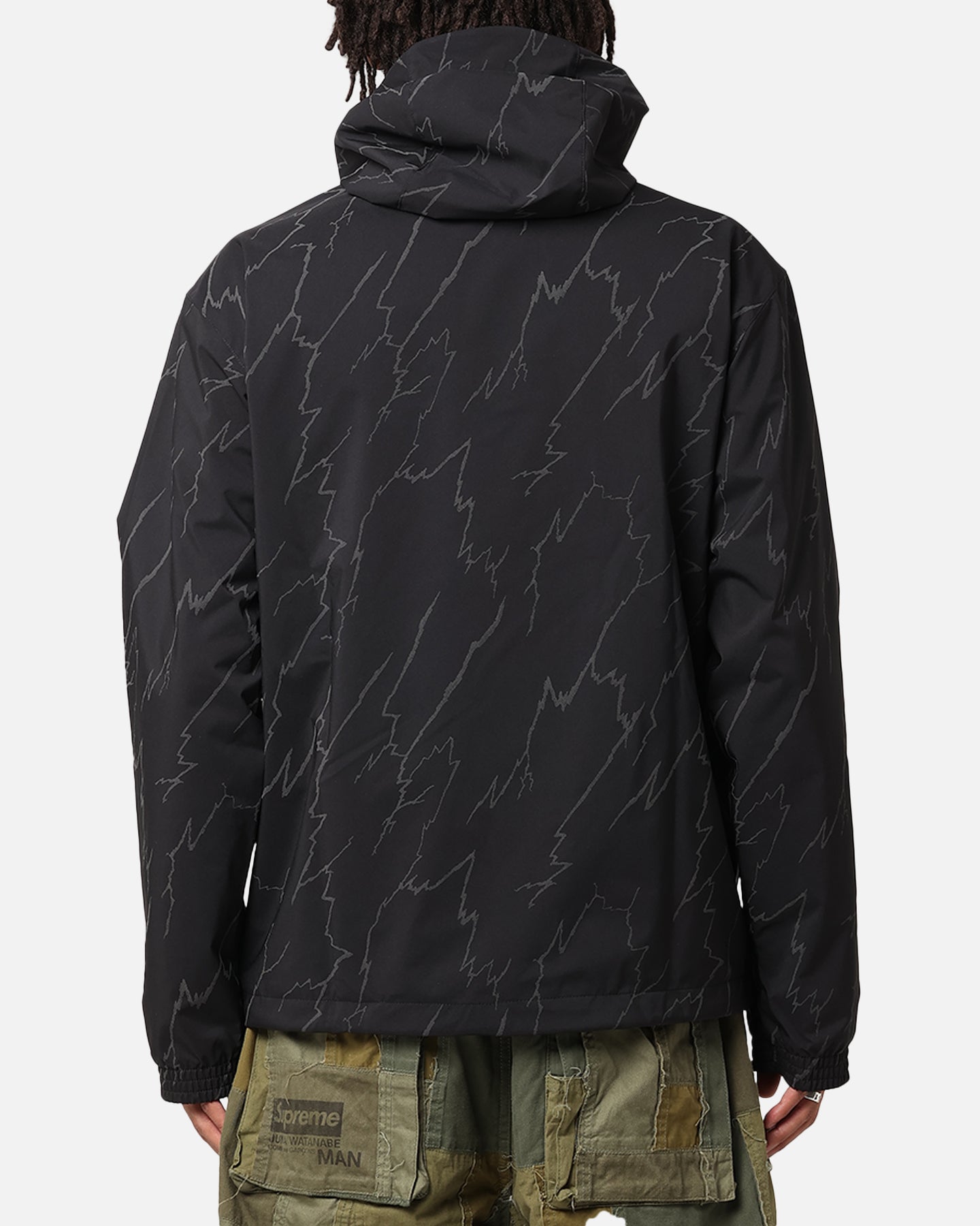 Adidas Lightning Windbreaker Jacket for Men - Lightweight Waterproof Running Jacket with Hood - Black Windbreaker for Outdoor Sports & Jogging