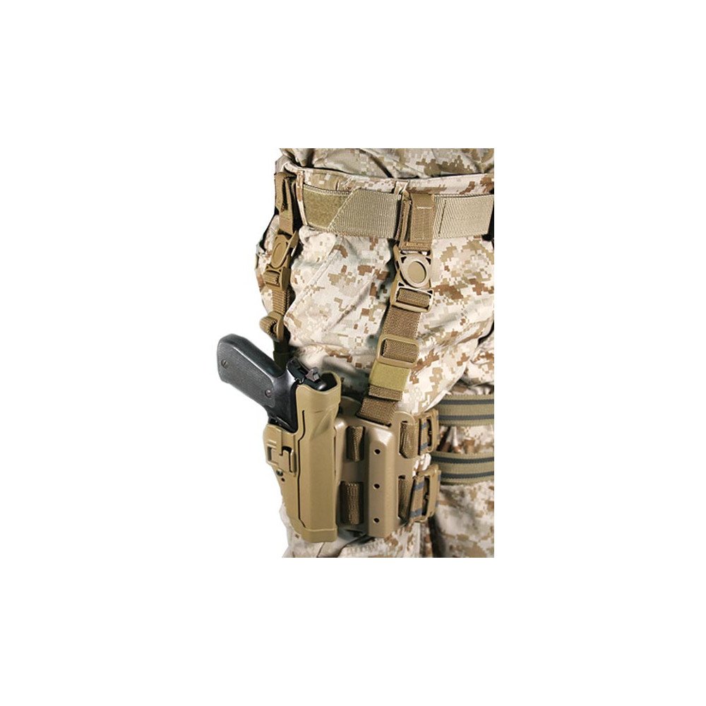BLACKHAWK Serpa Level 2 Tactical Coyote Tan Holster for 1911 Government & Clones - Right Hand Size 03 | Compatible with Rail & Non-Rail Models | Perfect for Military, Law Enforcement & Concealed Carry