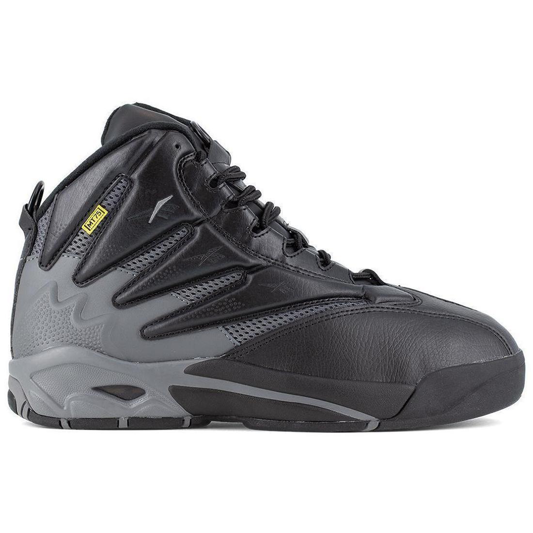 Blast Composite Toe Metguard Work Boots for Men - Black & Dark Gray Safety Shoes - Ideal for Construction, Warehouse & Heavy Duty Work