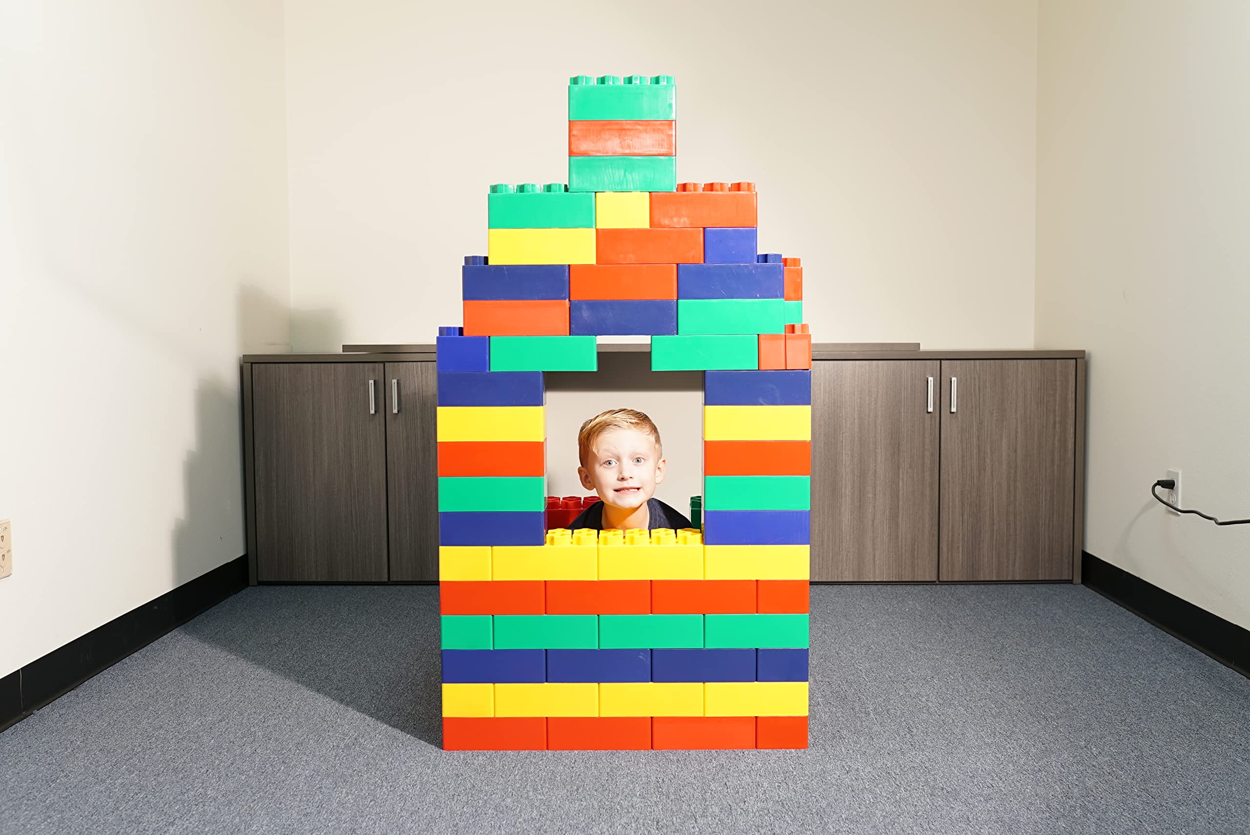 Jumbo Building Blocks 96-Piece Standard Set - Large Interlocking Construction Toys for Kids, Toddlers & Preschoolers - STEM Learning, Creative Play & Educational Fun