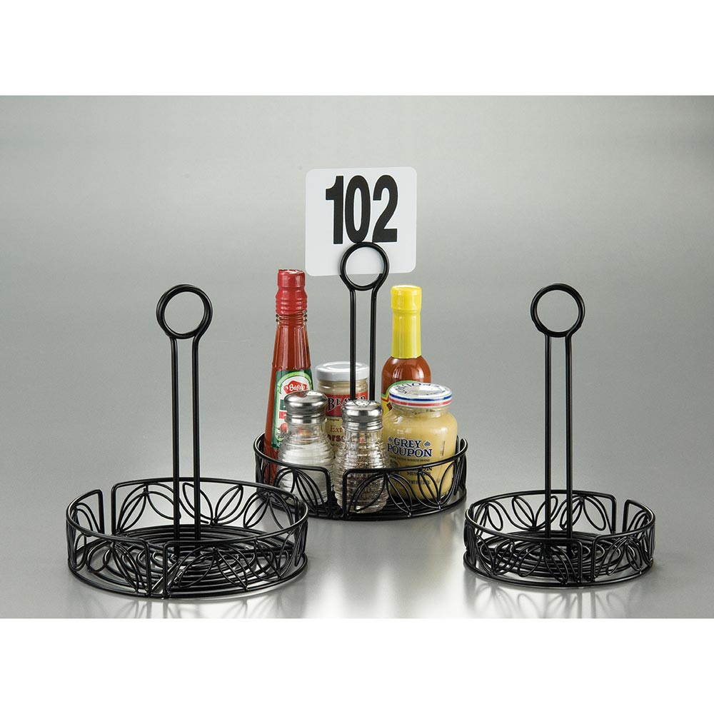 American Metalcraft LDCC16 Ironworks Condiment Rack - 6.25 Inch Rustic Kitchen Organizer for Spices, Sauces & Utensils | Perfect for Countertop, Pantry & Dining Table Organization