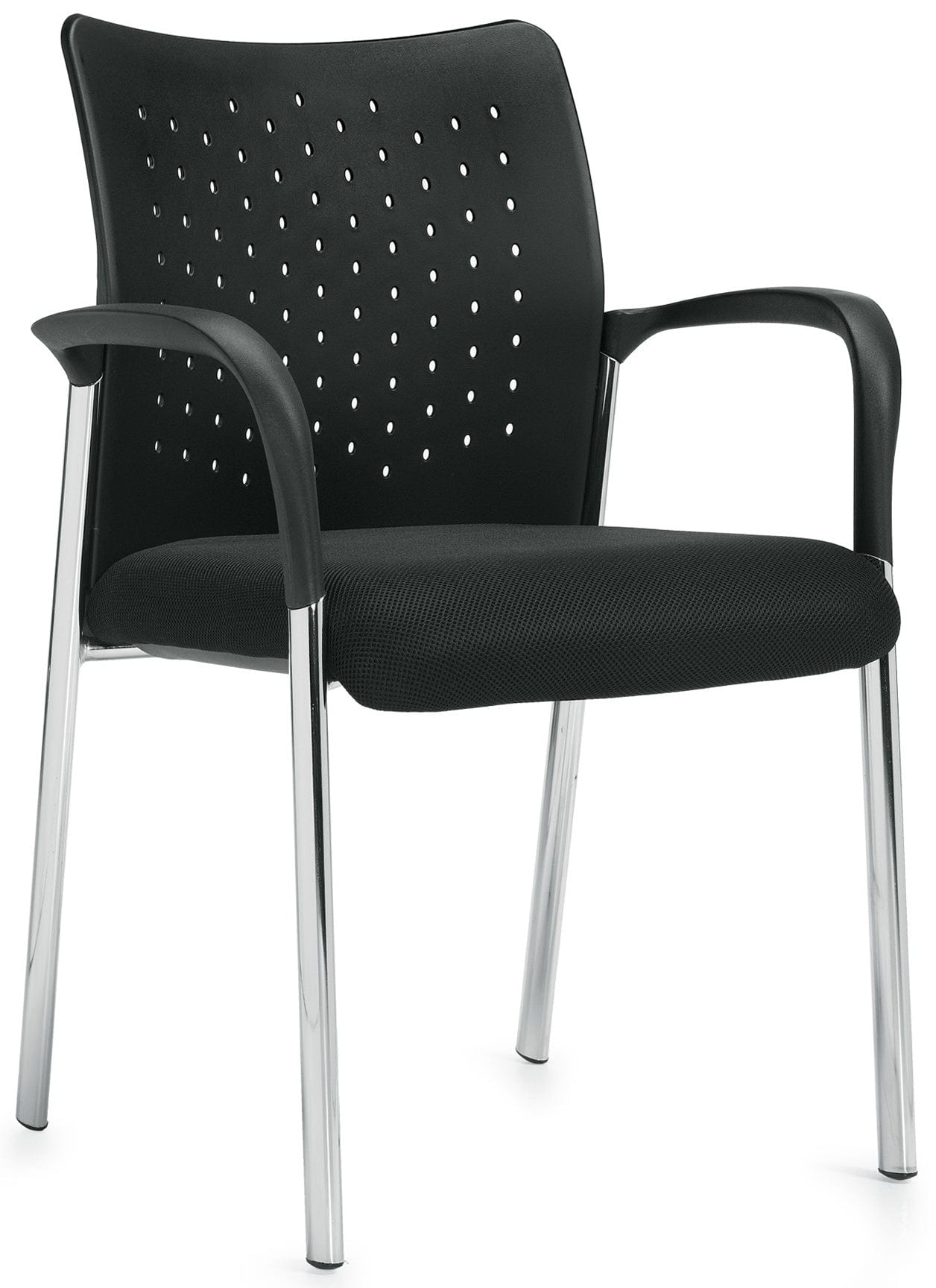 Modern Office Waiting Room Chairs Set of 2 - Contemporary Guest Seating for Reception Areas, Lobbies & Clinics - Comfortable Stackable Chairs for Professional Spaces [OTG11740B]
