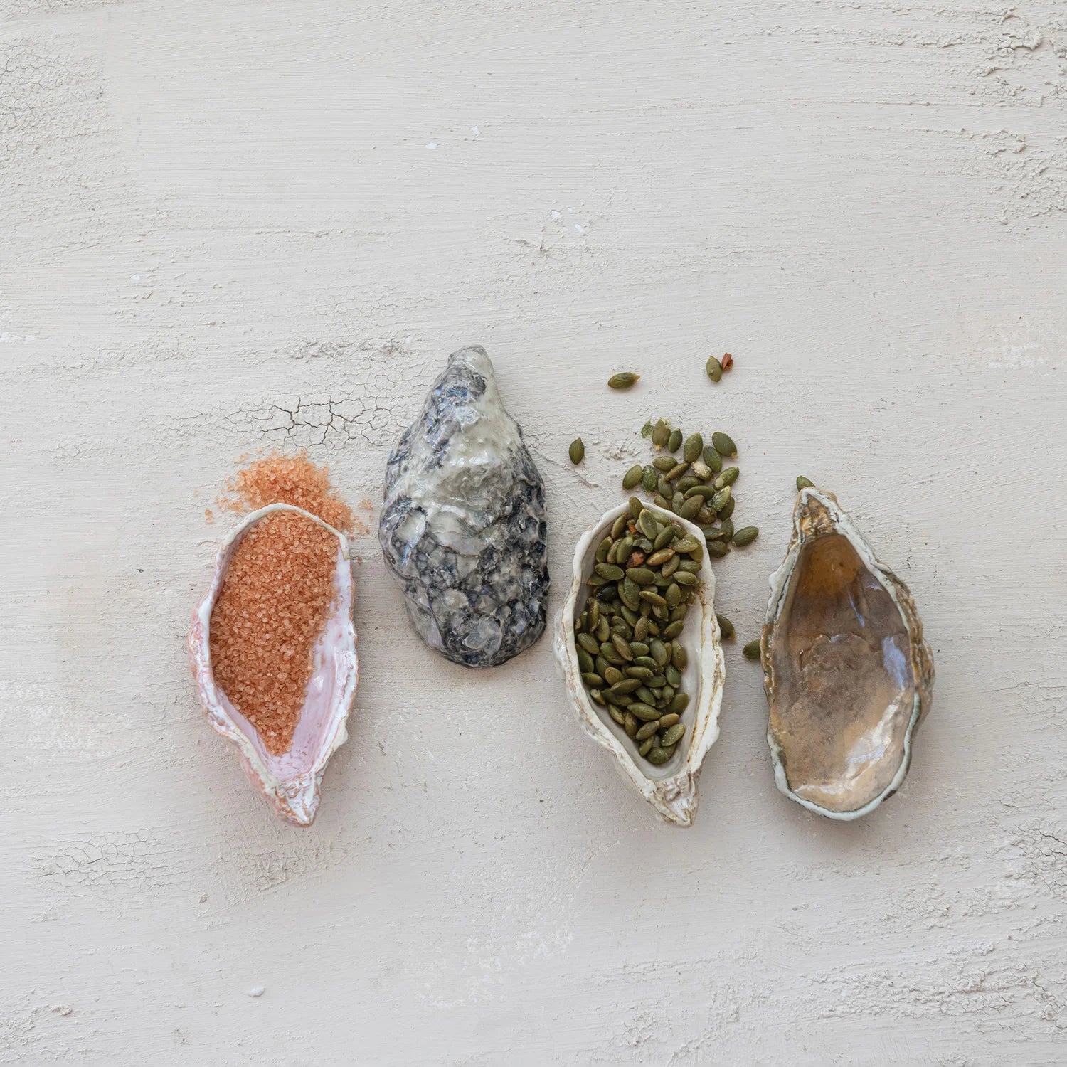 Premium Ceramic Oyster Shells for Serving - Elegant Appetizer Plates for Seafood, Sushi & Party Snacks - Perfect for Restaurants, Catering & Home Entertaining