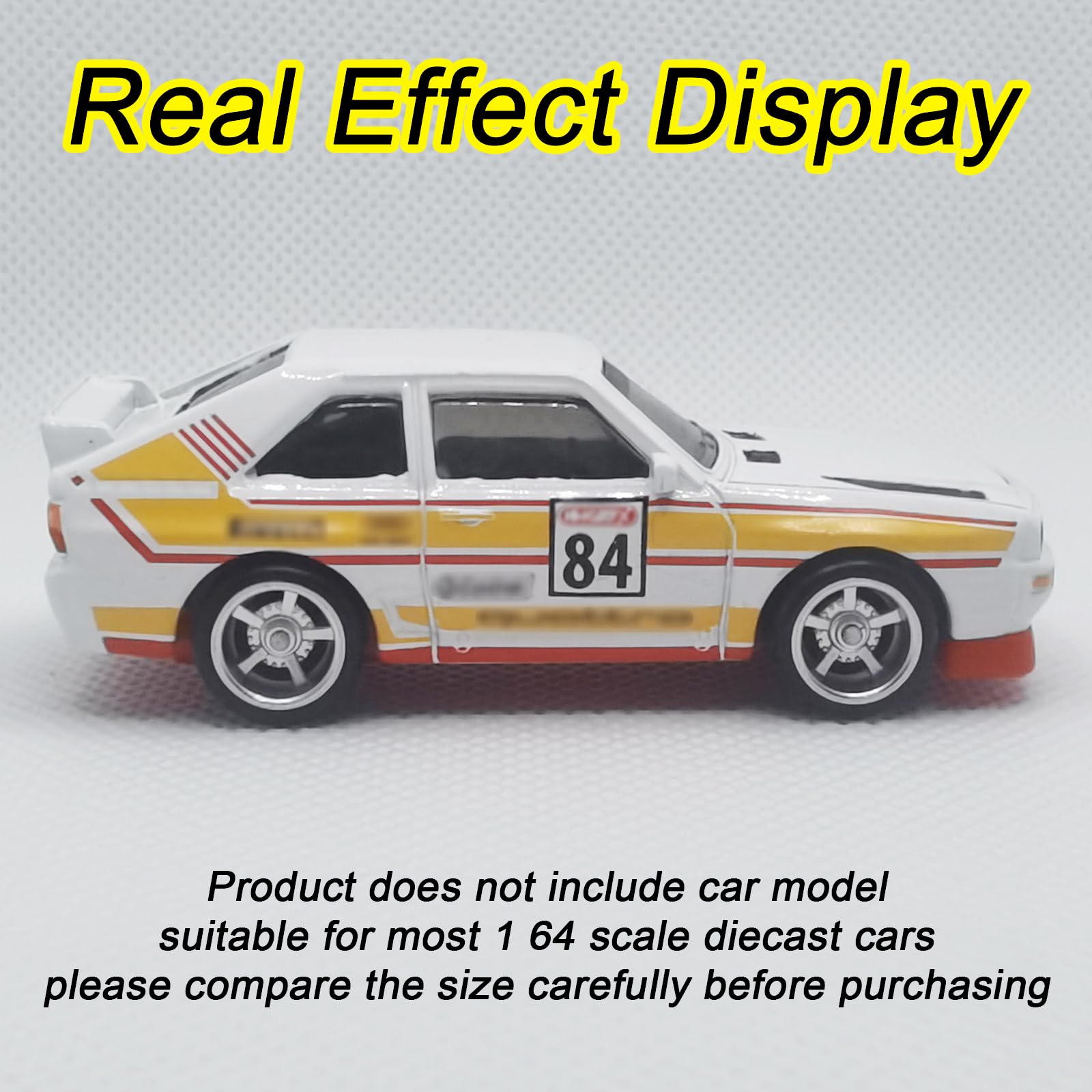 1/64 Scale Wheels and Tires Kit - 16 Set Simulation Alloy Wheels with Rubber Tires & Hub Caps for Diecast Model Cars - Perfect for Collectors, Customization & Display (Silver) - Enhance Your 1/64 Scale Car Collection & Diorama Scenes