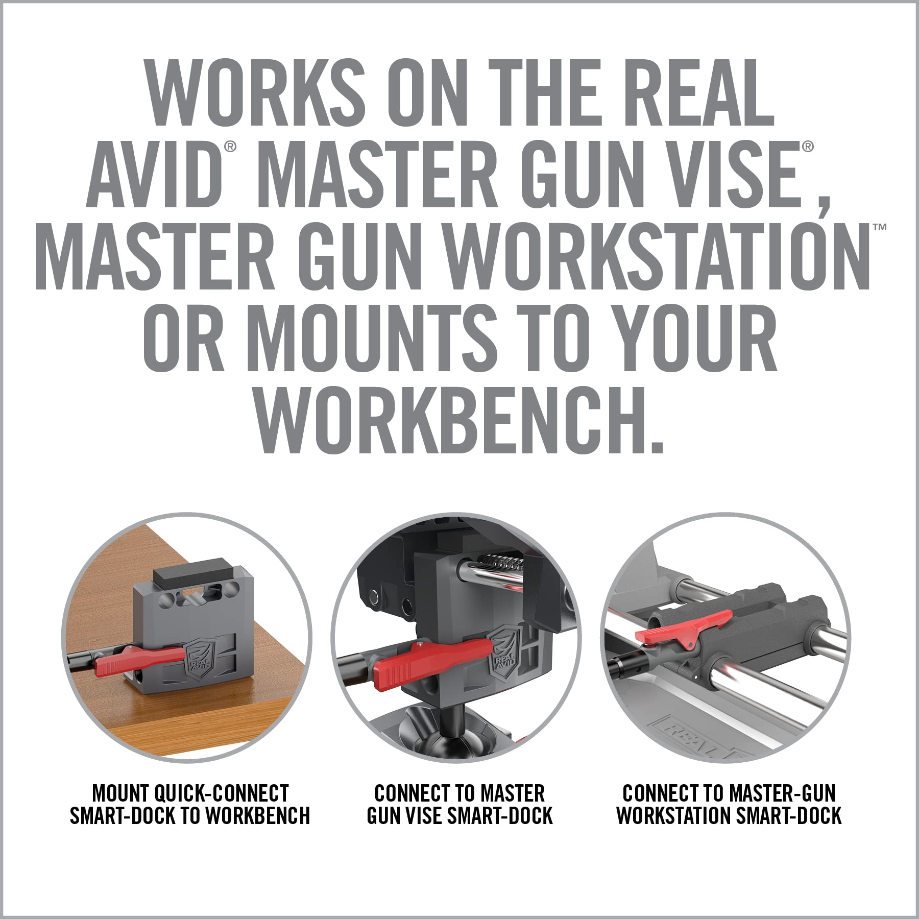 Real Avid Smart-Assist Accessory System - 180 Lumen Work Light, 5-Inch Magnifying Glass & Phone Holder | Perfect for Gunsmithing, DIY Repairs & Crafting Projects