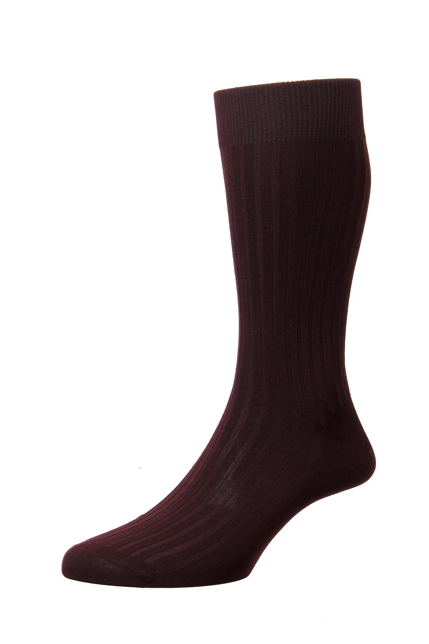 Premium Burgundy Danvers Mercerized Cotton Socks for Men & Women - Soft, Breathable & Durable Dress Socks for Work, Office & Formal Occasions